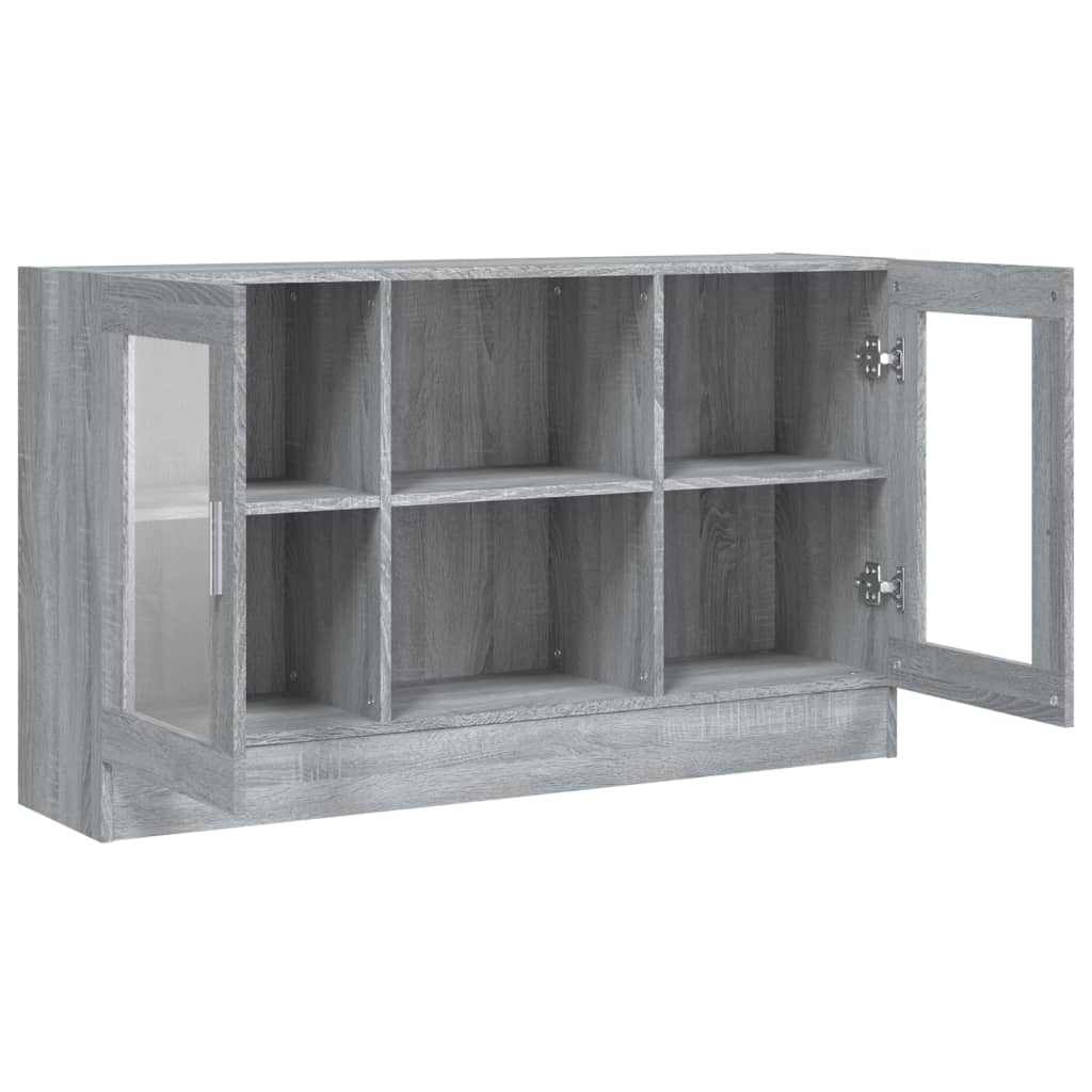 Vitrinenschrank Grau Sonoma 120x30,5x70 cm Holzwerkstoff - Pazzar.ch