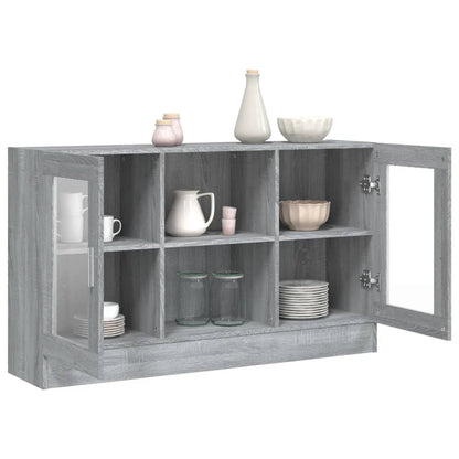 Vitrinenschrank Grau Sonoma 120x30,5x70 cm Holzwerkstoff - Pazzar.ch