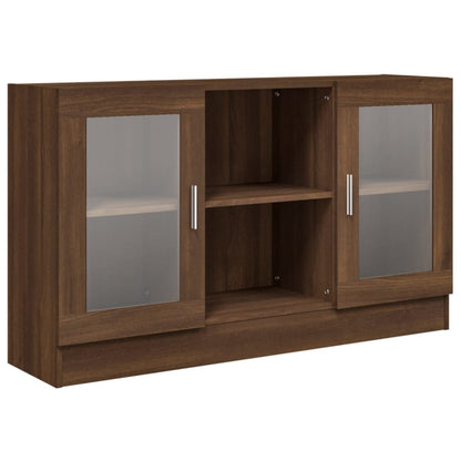 Vitrinenschrank Braun Eichen-Optik 120x30,5x70 cm Holzwerkstoff - Pazzar.ch