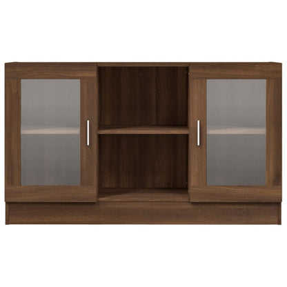 Vitrinenschrank Braun Eichen-Optik 120x30,5x70 cm Holzwerkstoff - Pazzar.ch
