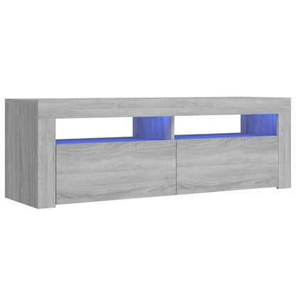 TV-Schrank mit LED-Leuchten Grau Sonoma 120x35x40 cm - Pazzar.ch