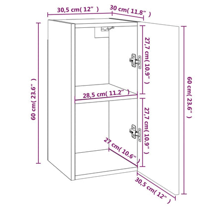 TV-Schrank Braun Eichen-Optik 30,5x30x60 cm Holzwerkstoff - Pazzar.ch