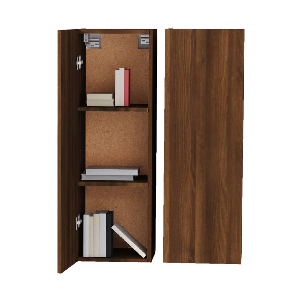 TV-Schränke 2 Stk. Braun Eichen-Optik 30,5x30x90 Holzwerkstoff - Pazzar.ch