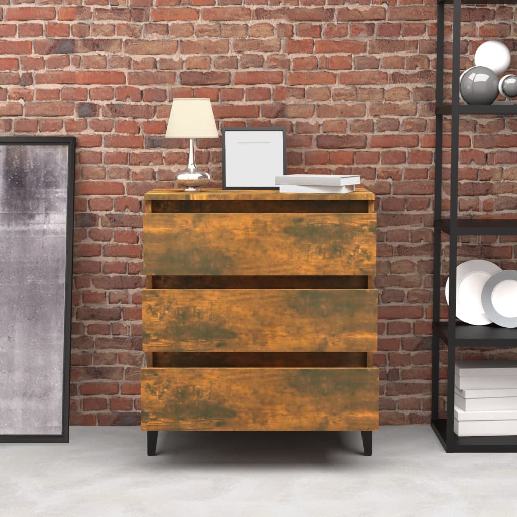 Sideboard Räuchereiche 60x35x69 cm Holzwerkstoff - Pazzar.ch