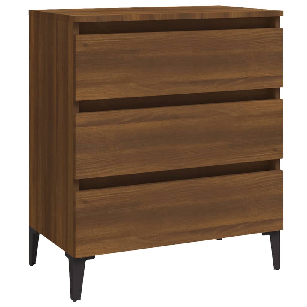 Sideboard Braun Eichen-Optik 60x35x69 cm Holzwerkstoff - Pazzar.ch