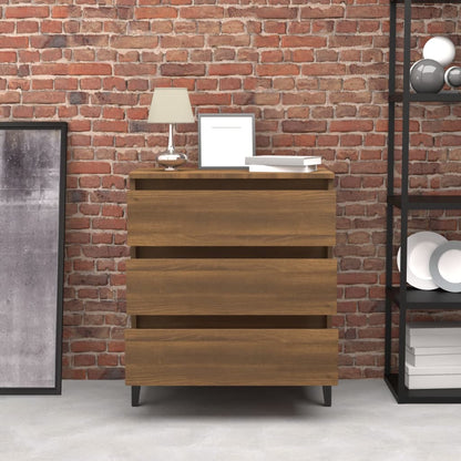 Sideboard Braun Eichen-Optik 60x35x69 cm Holzwerkstoff - Pazzar.ch