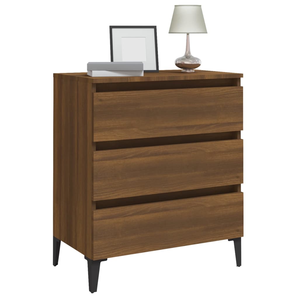 Sideboard Braun Eichen-Optik 60x35x69 cm Holzwerkstoff - Pazzar.ch