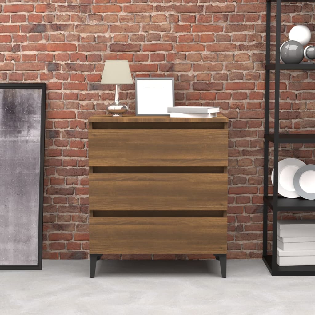 Sideboard Braun Eichen-Optik 60x35x69 cm Holzwerkstoff - Pazzar.ch
