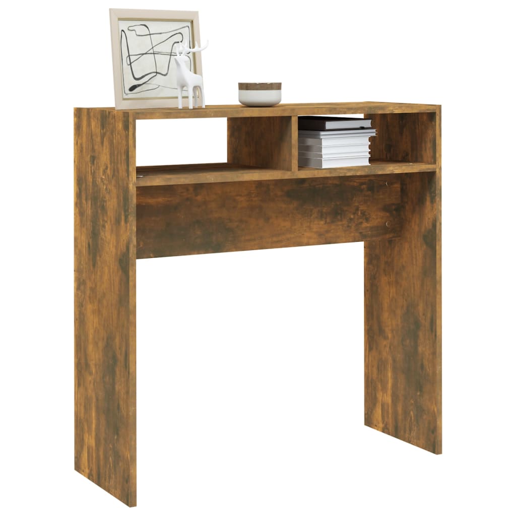 Konsolentisch Räuchereiche 78x30x80 cm Holzwerkstoff - Pazzar.ch