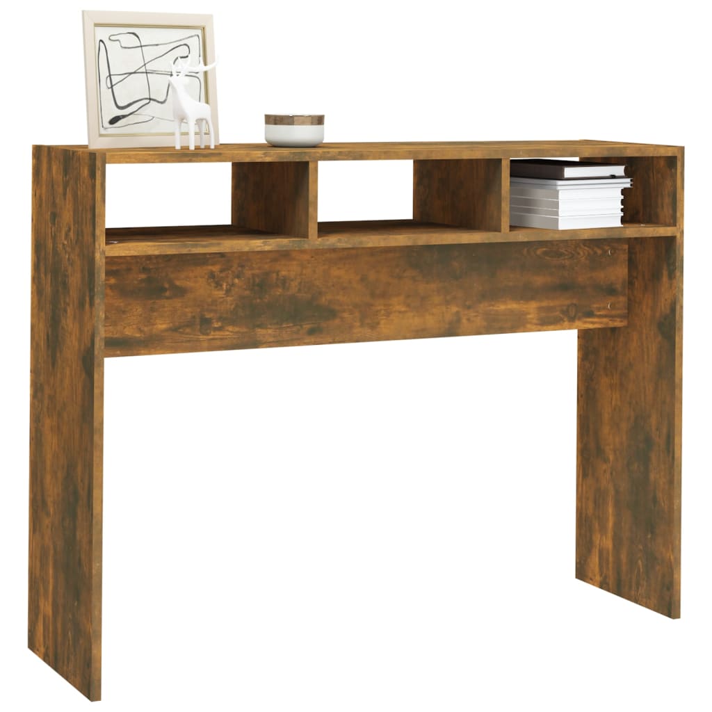 Konsolentisch Räuchereiche 105x30x80 cm Holzwerkstoff - Pazzar.ch