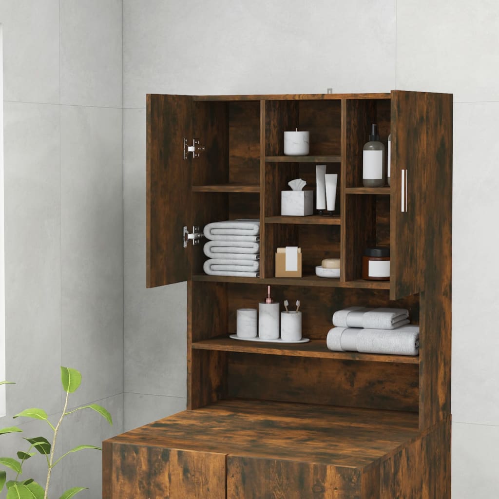 Waschmaschinenschrank Räuchereiche 70,5x25,5x90 cm - Pazzar.ch