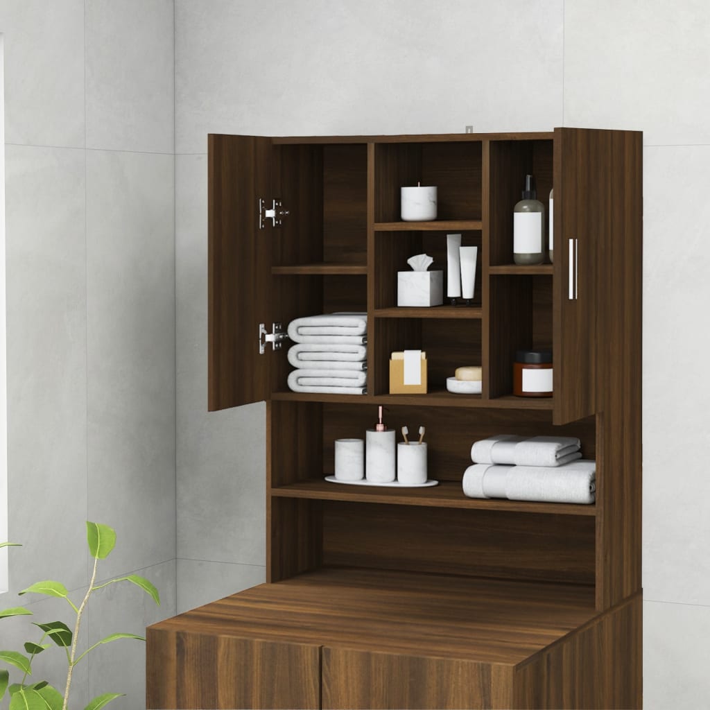 Waschmaschinenschrank Braun Eichen-Optik 70,5x25,5x90 cm - Pazzar.ch