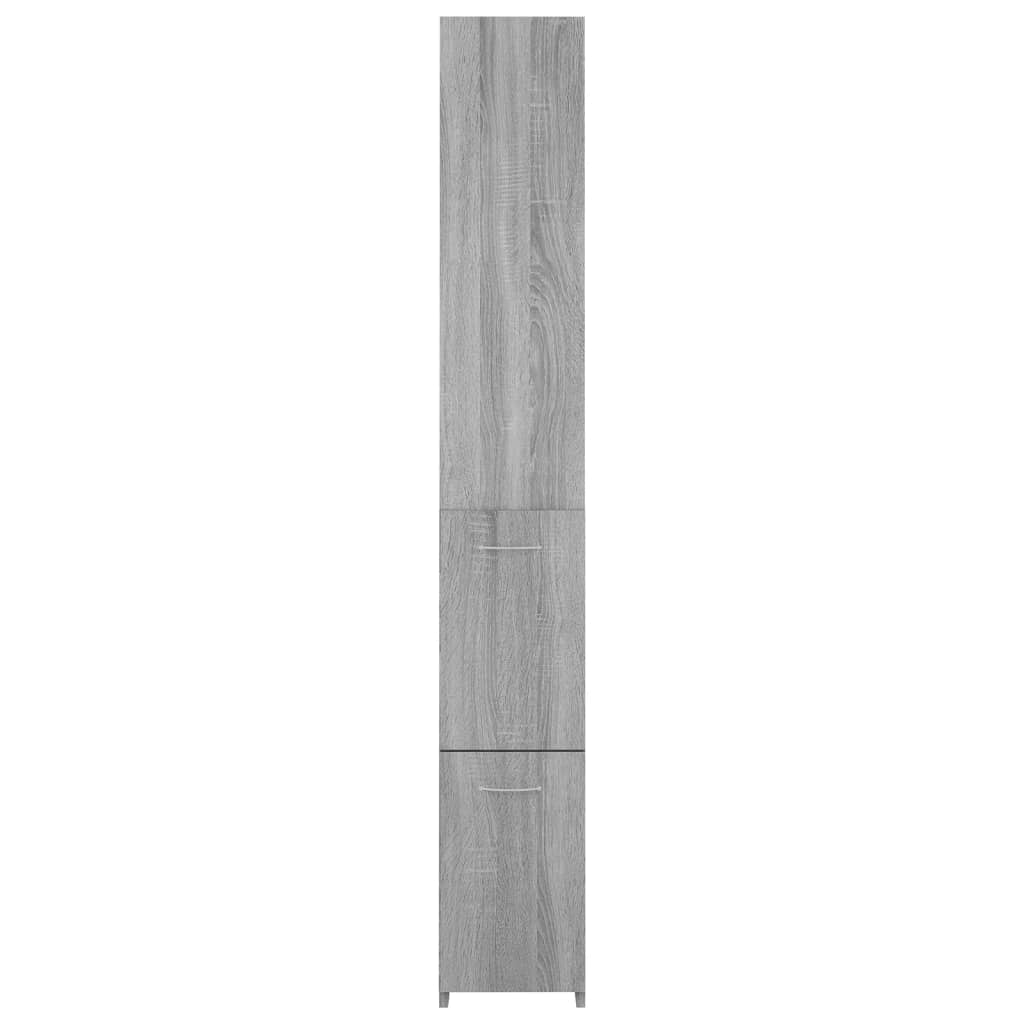 Badschrank Grau Sonoma 25x26,5x170 cm Holzwerkstoff