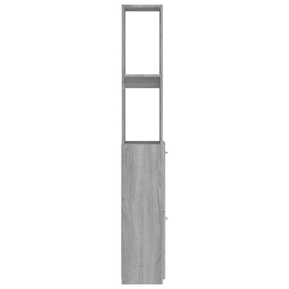 Badschrank Grau Sonoma 25x26,5x170 cm Holzwerkstoff - Pazzar.ch