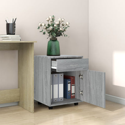 Rollschrank Grau Sonoma 45x38x54 cm Holzwerkstoff - Pazzar.ch
