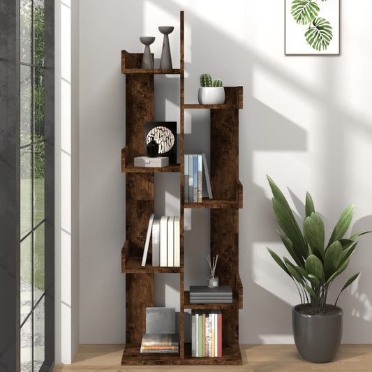 Bücherschrank 48x25,5x140 cm Räuchereiche Holzwerkstoff - Pazzar.ch