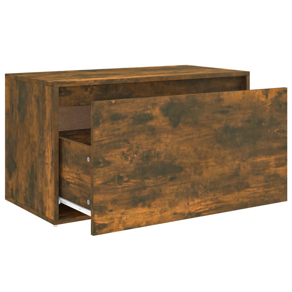 Flurbank 80x40x45 cm Räuchereiche Holzwerkstoff - Pazzar.ch