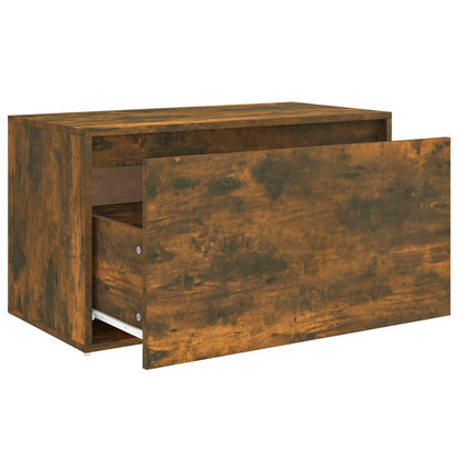 Flurbank 80x40x45 cm Räuchereiche Holzwerkstoff - Pazzar.ch