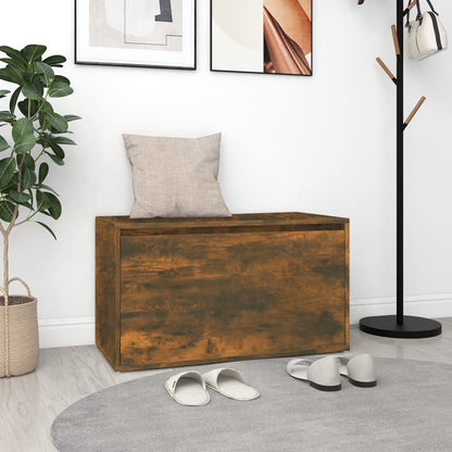 Flurbank 80x40x45 cm Räuchereiche Holzwerkstoff - Pazzar.ch