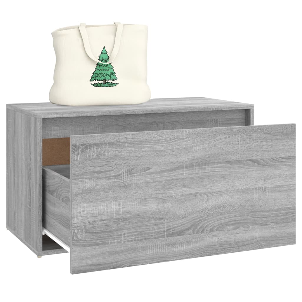Flurbank 80x40x45 cm Grau Sonoma Holzwerkstoff - Pazzar.ch