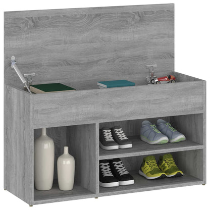 Schuhbank Grau Sonoma 80x30x45 cm Holzwerkstoff - Pazzar.ch