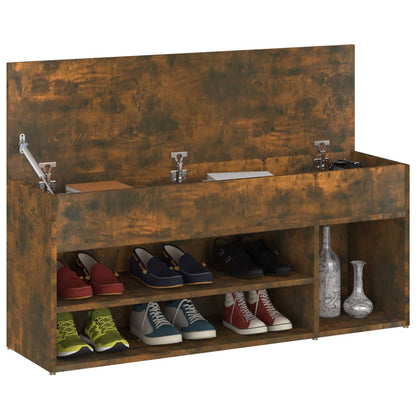 Schuhbank Räuchereiche 105x30x45 cm Holzwerkstoff - Pazzar.ch
