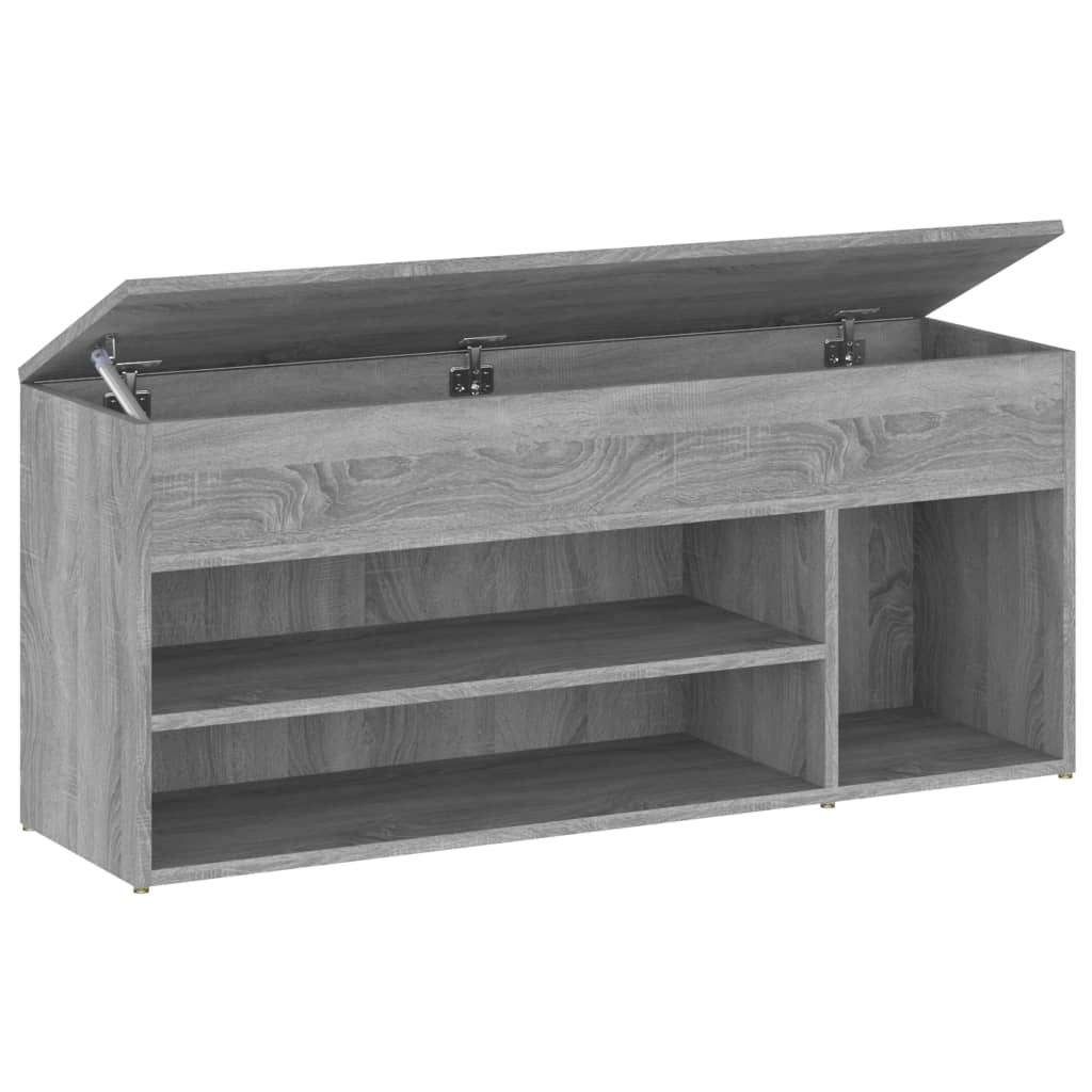 Schuhbank Grau Sonoma 105x30x45 cm Holzwerkstoff - Pazzar.ch