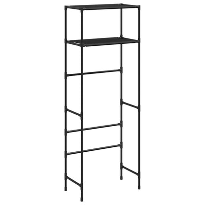 Toilettenregal 2 Ablagen Schwarz 53,5x28x143 cm Eisen - Pazzar.ch