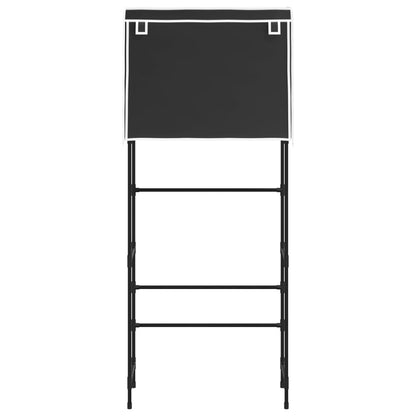 Waschmaschinenregal 2 Ablagen Schwarz 71x29,5x170,5 cm Eisen - Pazzar.ch
