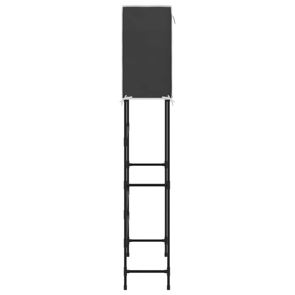Waschmaschinenregal 2 Ablagen Schwarz 71x29,5x170,5 cm Eisen - Pazzar.ch