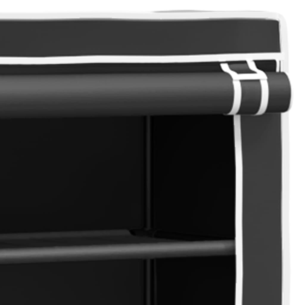 Waschmaschinenregal 2 Ablagen Schwarz 71x29,5x170,5 cm Eisen - Pazzar.ch