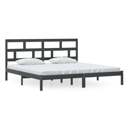 Massivholzbett Schwarz Kiefer 200x200 cm - Pazzar.ch