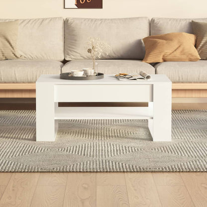 Couchtisch Weiß 102x55x45 cm Holzwerkstoff - Pazzar.ch