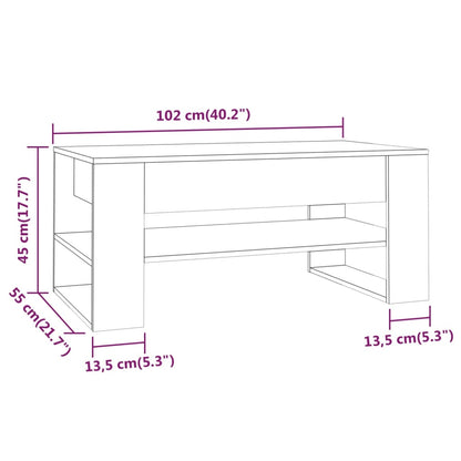 Couchtisch Weiß 102x55x45 cm Holzwerkstoff - Pazzar.ch