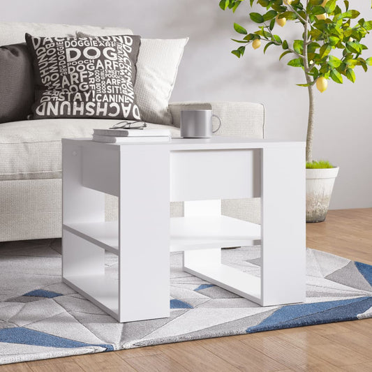 Couchtisch Weiß 55,5x55x45 cm Holzwerkstoff - Pazzar.ch
