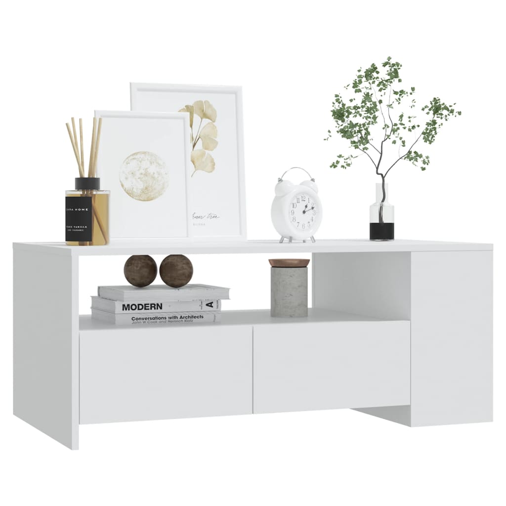 Couchtisch Weiß 102x55x42 cm Holzwerkstoff - Pazzar.ch