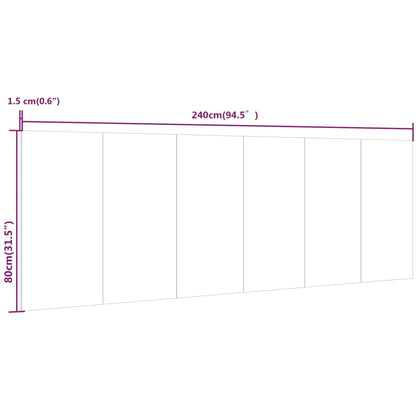 Kopfteil Betongrau 240x1,5x80 cm Holzwerkstoff - Pazzar.ch