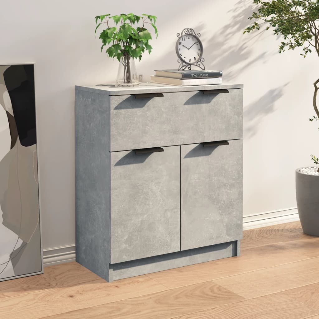 Sideboard Betongrau 60x30x70 cm Holzwerkstoff - Pazzar.ch