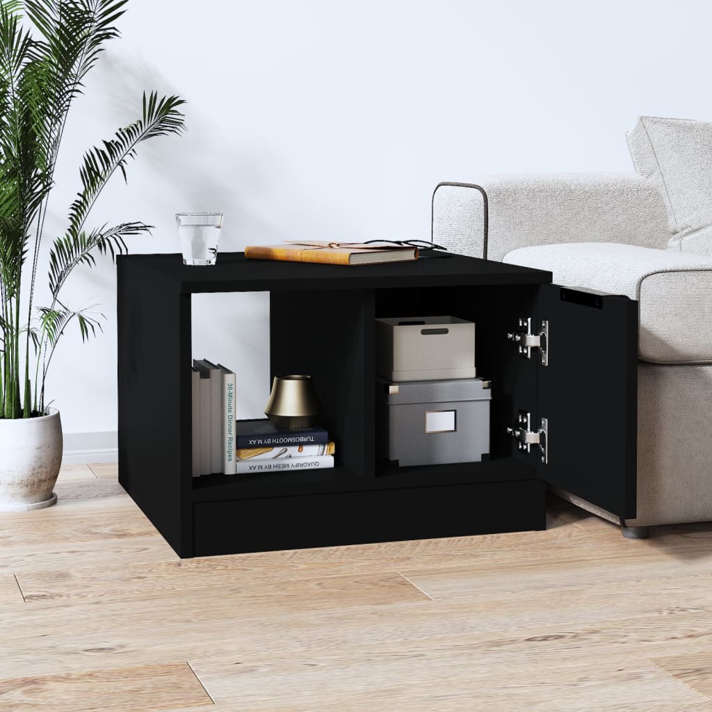 Couchtisch Schwarz 50x50x36 cm Holzwerkstoff - Pazzar.ch