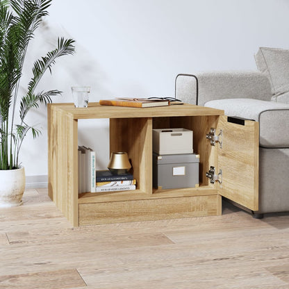 Couchtisch Sonoma-Eiche 50x50x36 cm Holzwerkstoff - Pazzar.ch