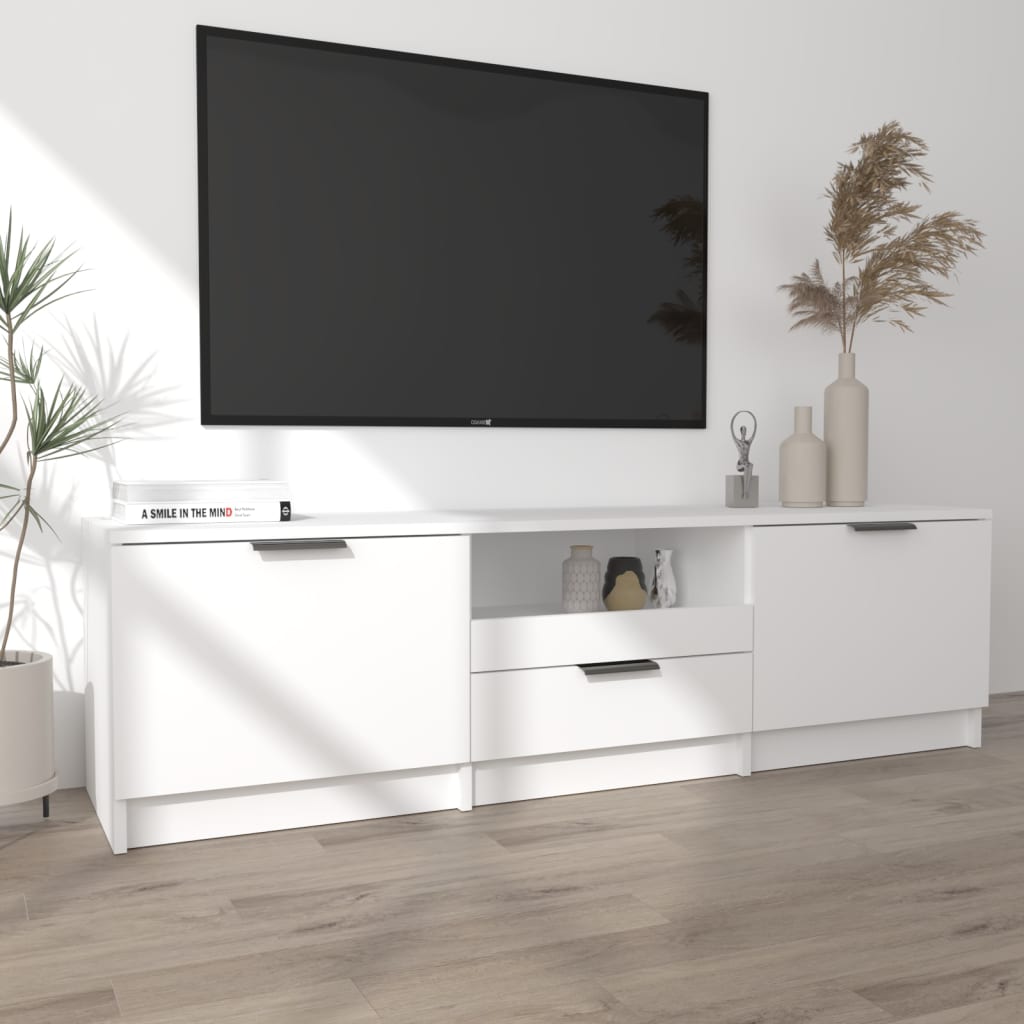 TV-Schrank Weiß 140x35x40 cm Holzwerkstoff - Pazzar.ch