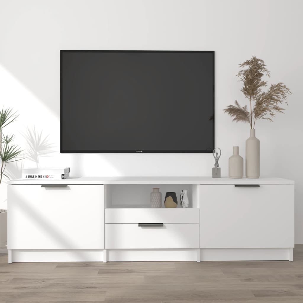 TV-Schrank Weiß 140x35x40 cm Holzwerkstoff - Pazzar.ch