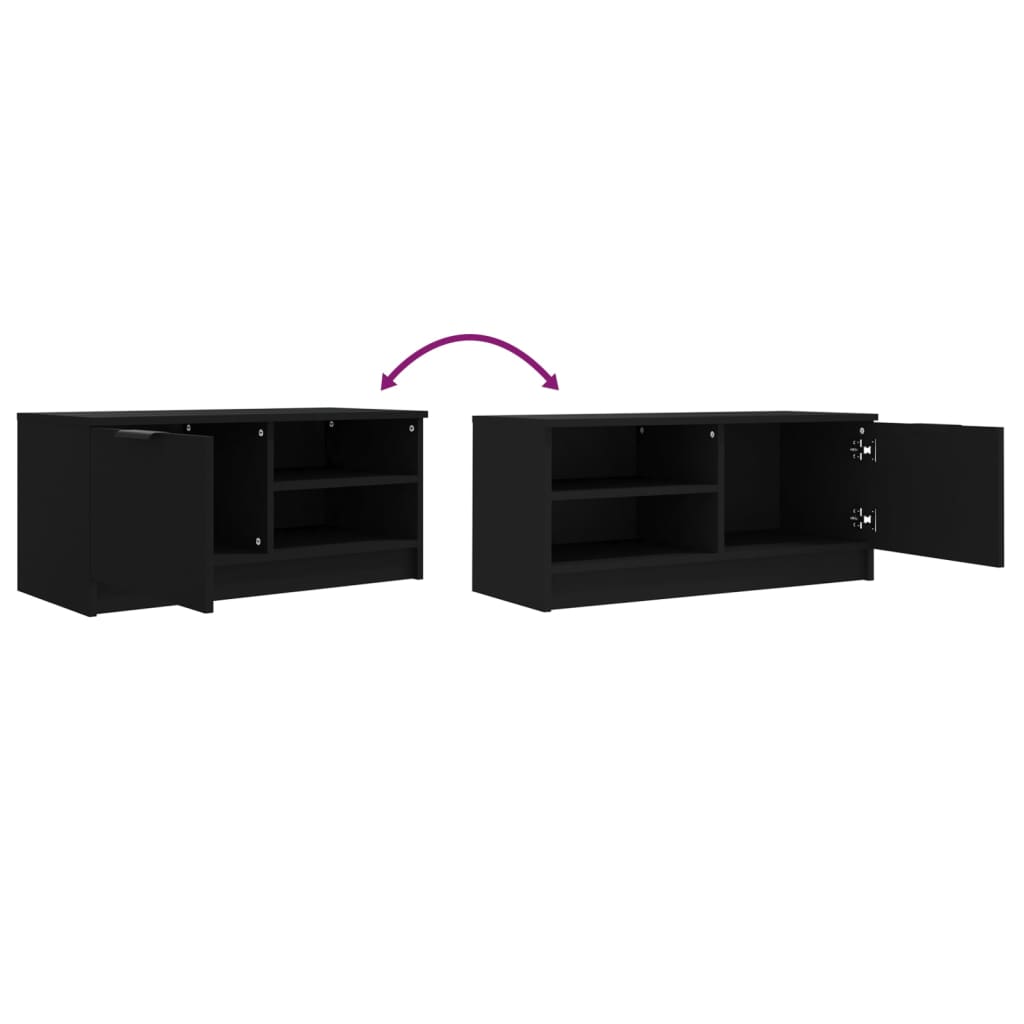 TV-Schrank Schwarz 80x35x36,5 cm Holzwerkstoff - Pazzar.ch