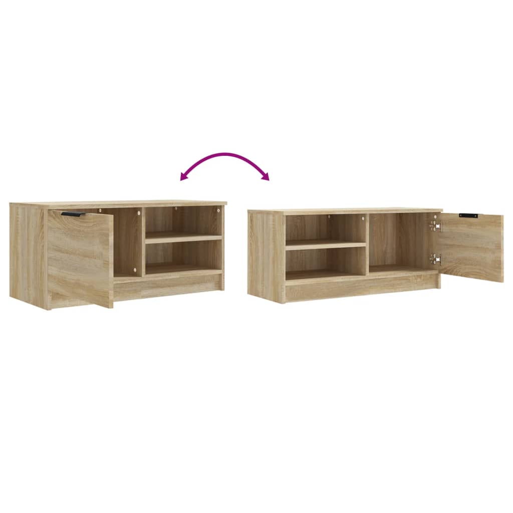 TV-Schrank Sonoma-Eiche 80x35x36,5 cm Holzwerkstoff - Pazzar.ch