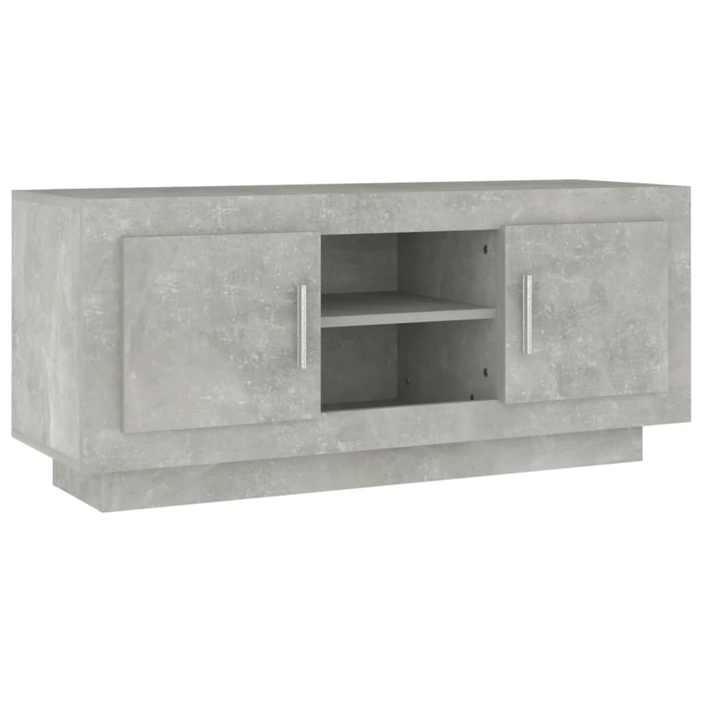 TV-Schrank Betongrau 102x35x45 cm Holzwerkstoff - Pazzar.ch