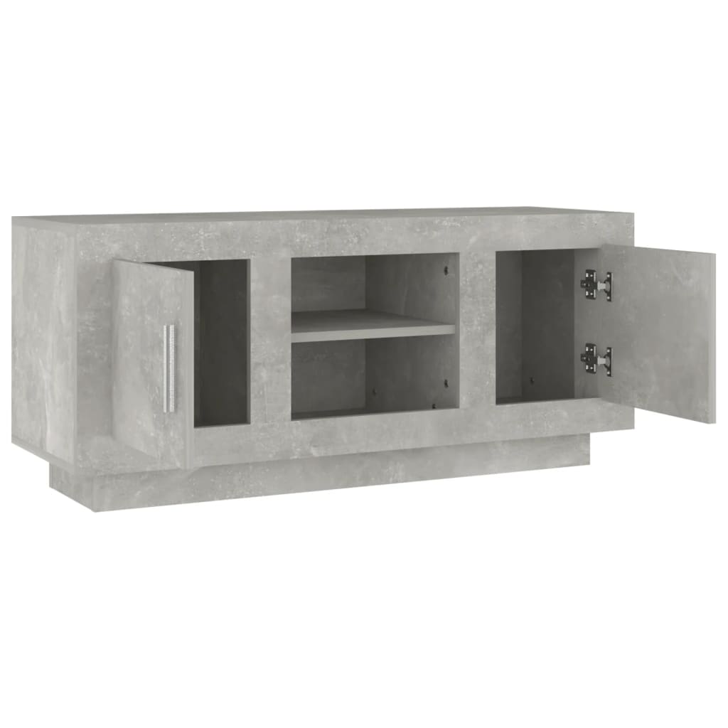 TV-Schrank Betongrau 102x35x45 cm Holzwerkstoff - Pazzar.ch
