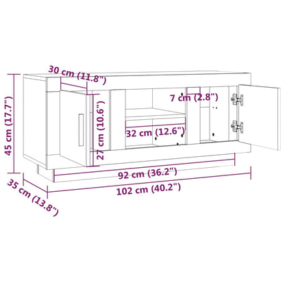 TV-Schrank Betongrau 102x35x45 cm Holzwerkstoff - Pazzar.ch
