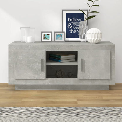 TV-Schrank Betongrau 102x35x45 cm Holzwerkstoff - Pazzar.ch