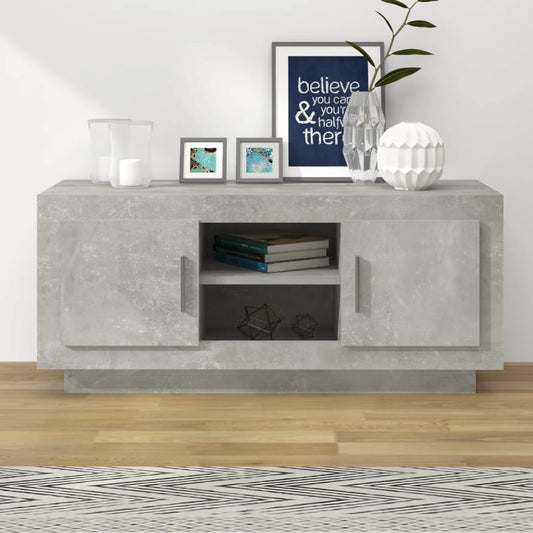 TV-Schrank Betongrau 102x35x45 cm Holzwerkstoff - Pazzar.ch