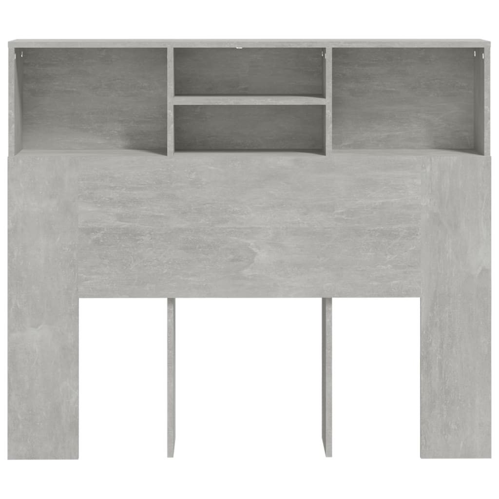Bett-Kopfteil mit Ablagen Betongrau 120x19x103,5 cm - Pazzar.ch